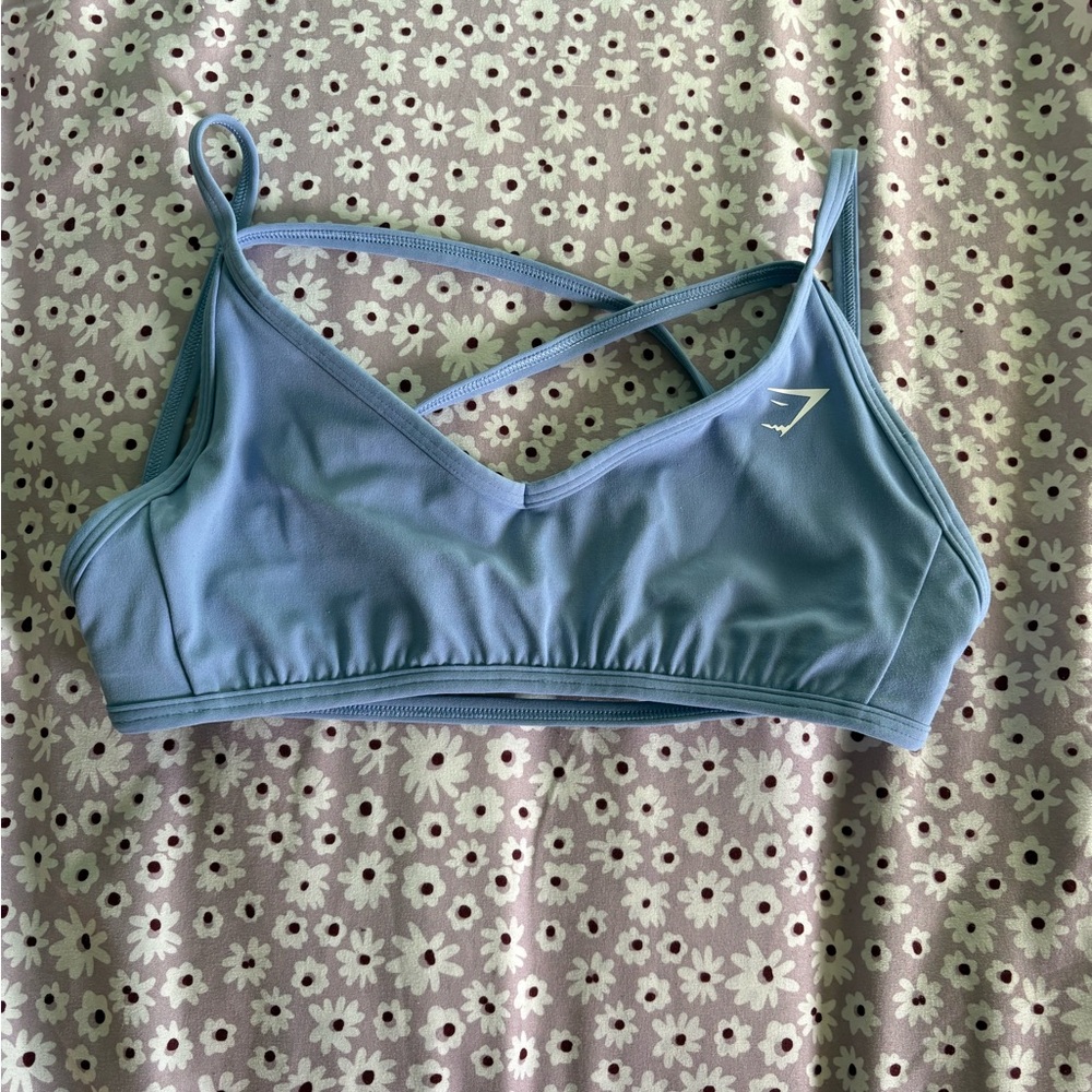 Gymshark Light Blue Strappy Sports Bra